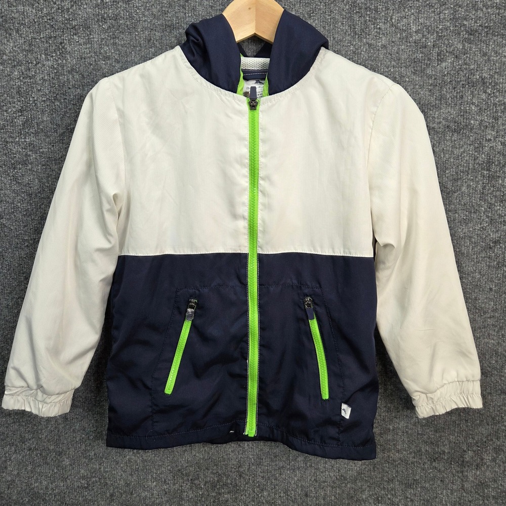 Tommy‎ Bahama Boys Kids Colorblock Windbreaker Jacket Navy Medium 7/8